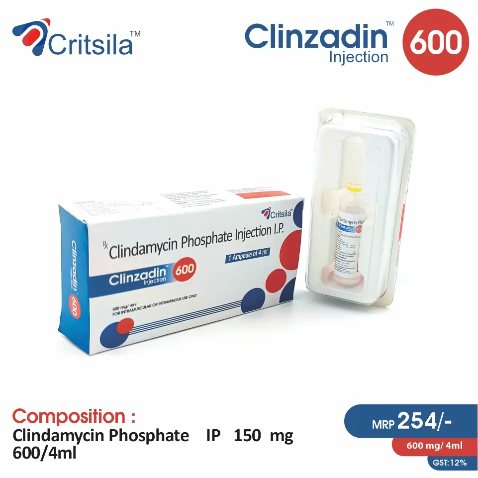 Clindamycin 600mg Injection at Best Price in PCD Pharma Franchise for Antibiotics and Bacterial Infections.